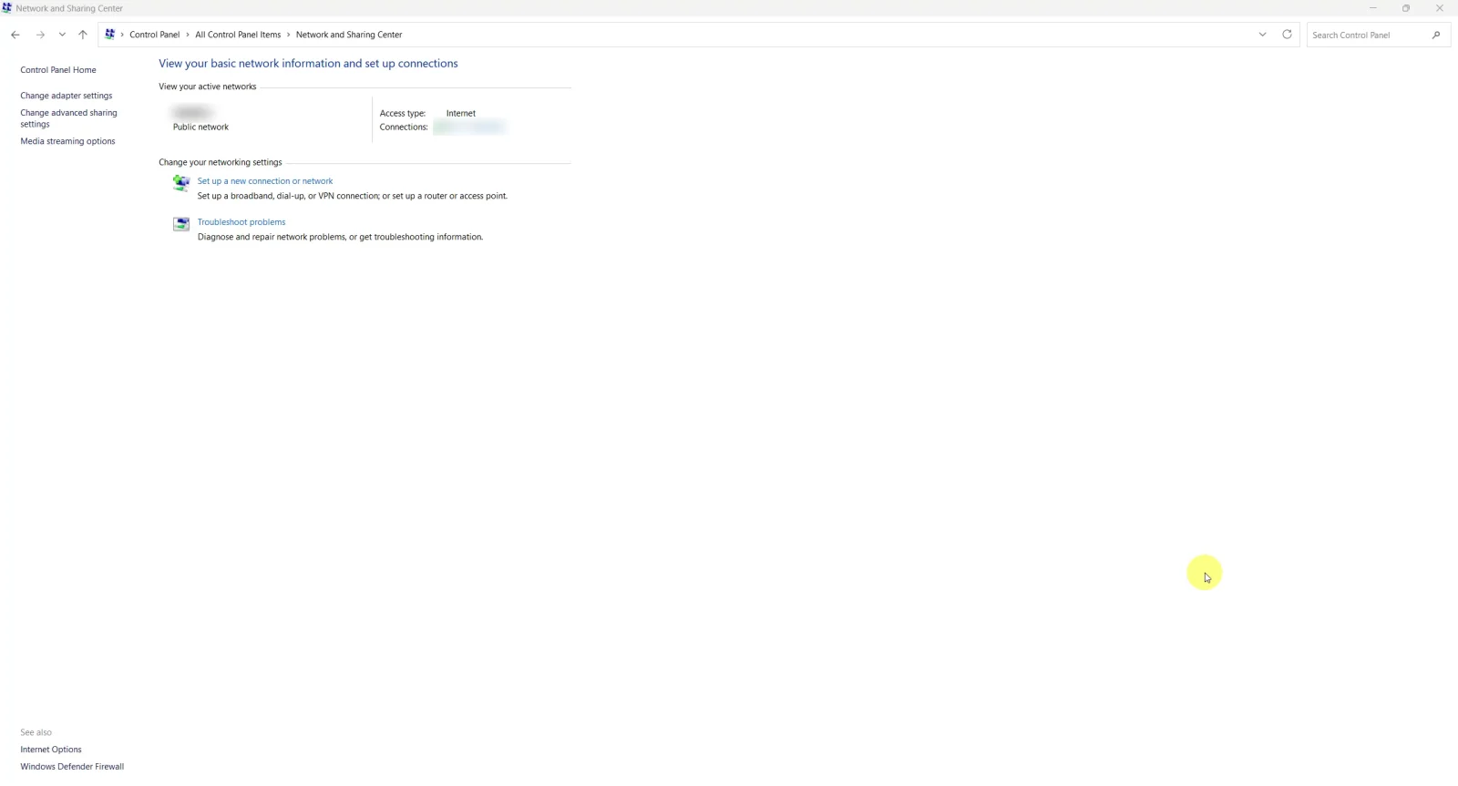 Network restored